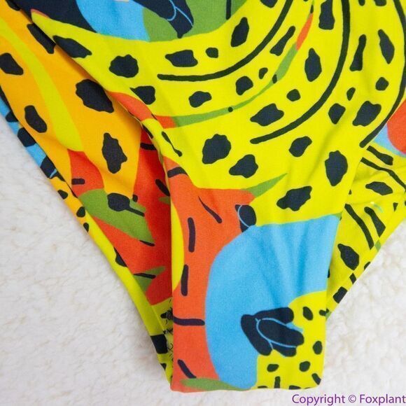NEW It’s Now Cool square top string bottom bikini in bananas, M - Picture 4 of 16